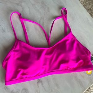 GO GOSSIP Hot Pink swimsuit Bikini Top Size Large